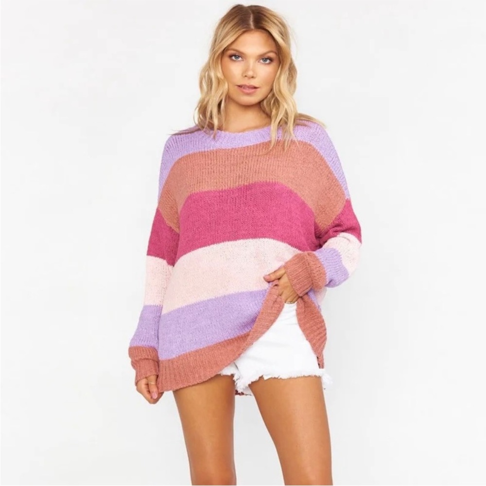Show me your mumu Woodsy knit sweater in Sunset stripe Size XS - Picture 1 of 9